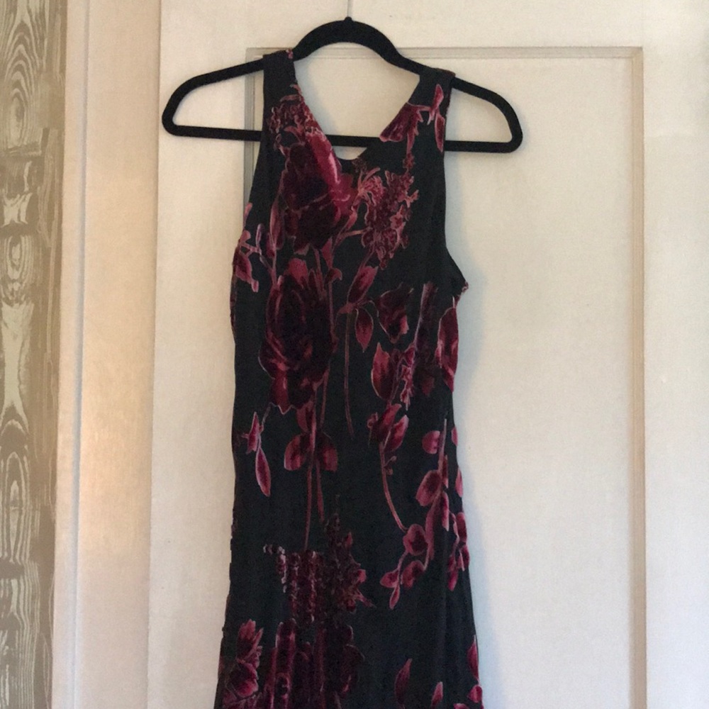 Vintage burnout cowl back gown